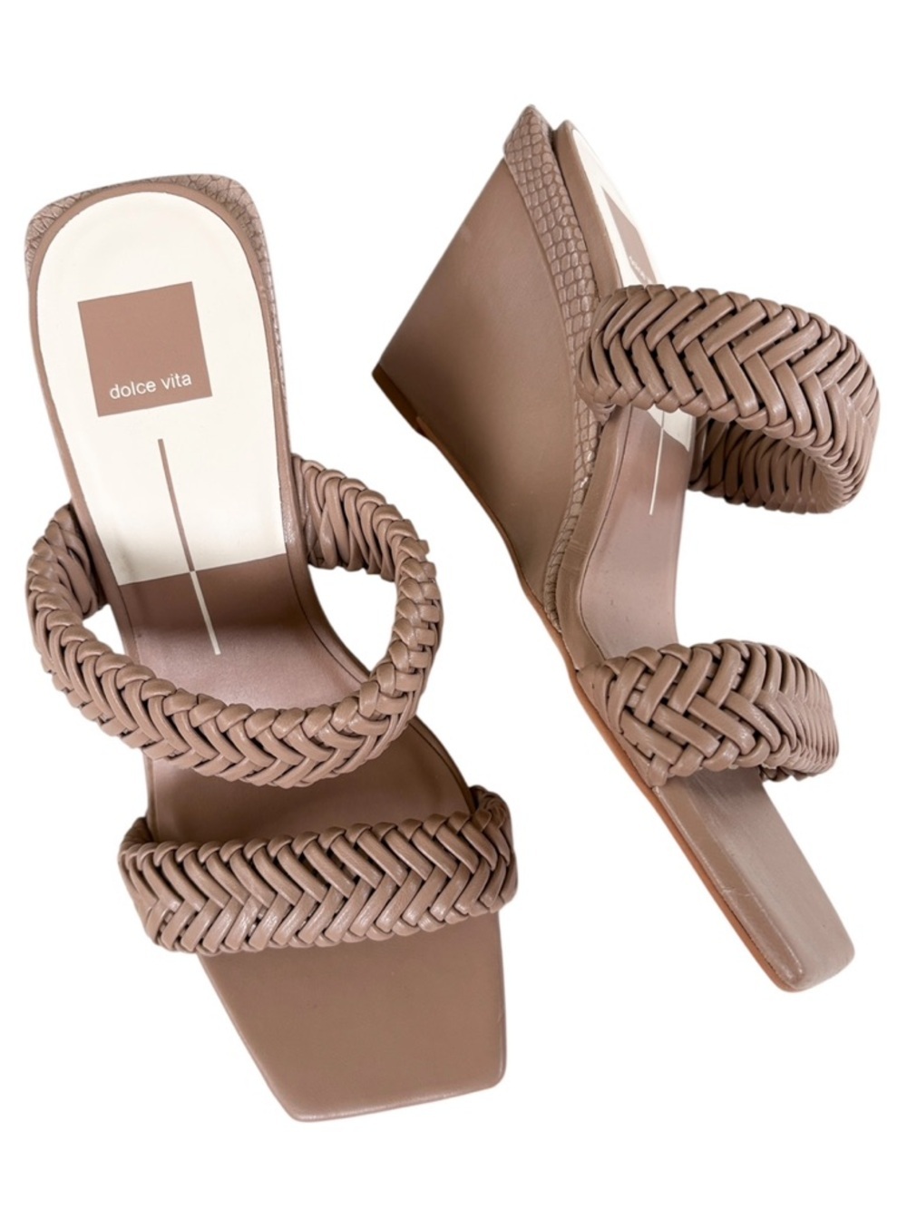 Like New Dolce Vita Sahale Wedge Sandals Size 9.5 Retail $135.00